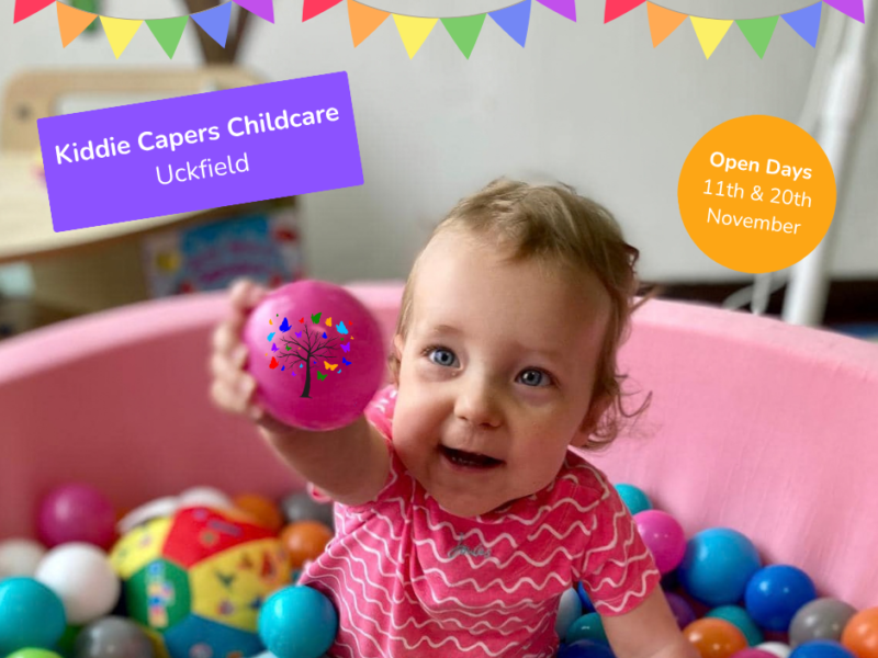 Open Days Now Booking for Kiddie Capers Childcare Uckfield